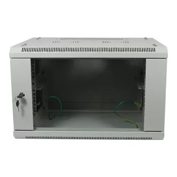 ALLNET 19 inch wandbehuizing 9U 1-delig diepte 600mm lichtgrijs Flat Pack SMA-serie