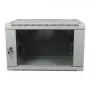 ALLNET 19 inch wandbehuizing 9U 1-delig diepte 600mm lichtgrijs Flat Pack SMA-serie