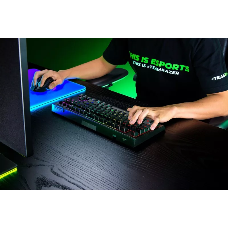 Razer BlackWidow V4 Tenkeyless HyperSpeed Orange Switch toetsenbord - US Layout