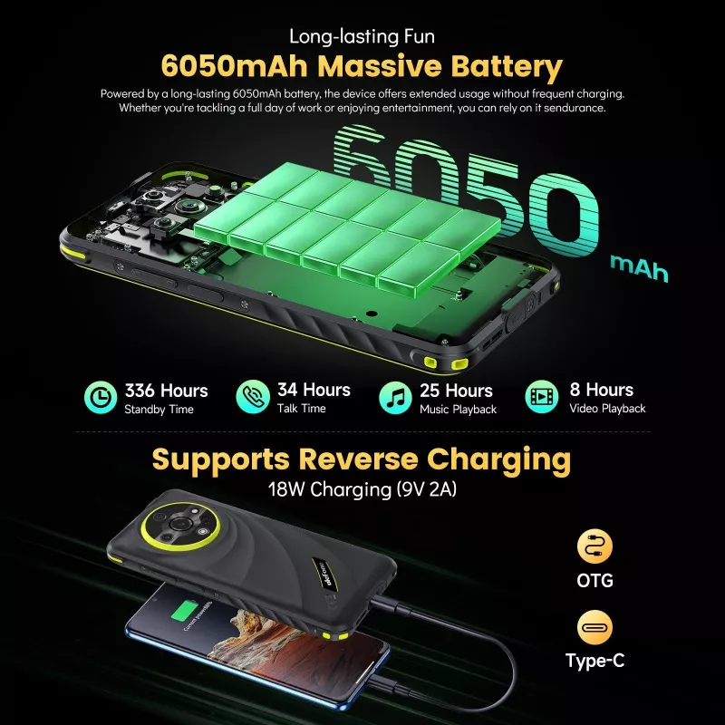 ULEFONE ARMOR X31 PRO 8/256GB zwart robuuste mobiele telefoon