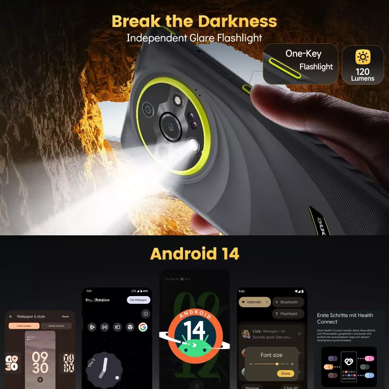 ULEFONE ARMOR X31 PRO 8/256GB zwart robuuste mobiele telefoon