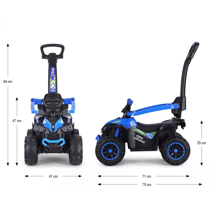 MILLY MALLY kinderfiets met duwstang Wildblau