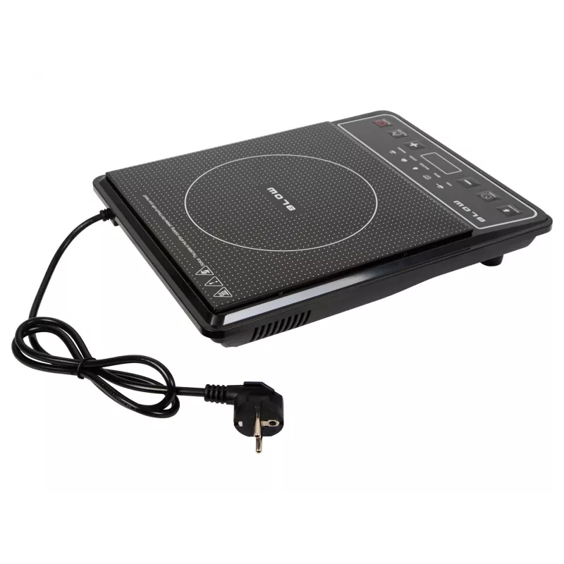 BLOW Inductiekookplaat, Enkele kookzone, Verstelbare kookplaat, 2000W, Zwart