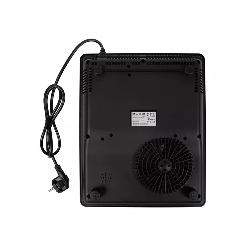 BLOW Inductiekookplaat, Enkele kookzone, Verstelbare kookplaat, 2000W, Zwart