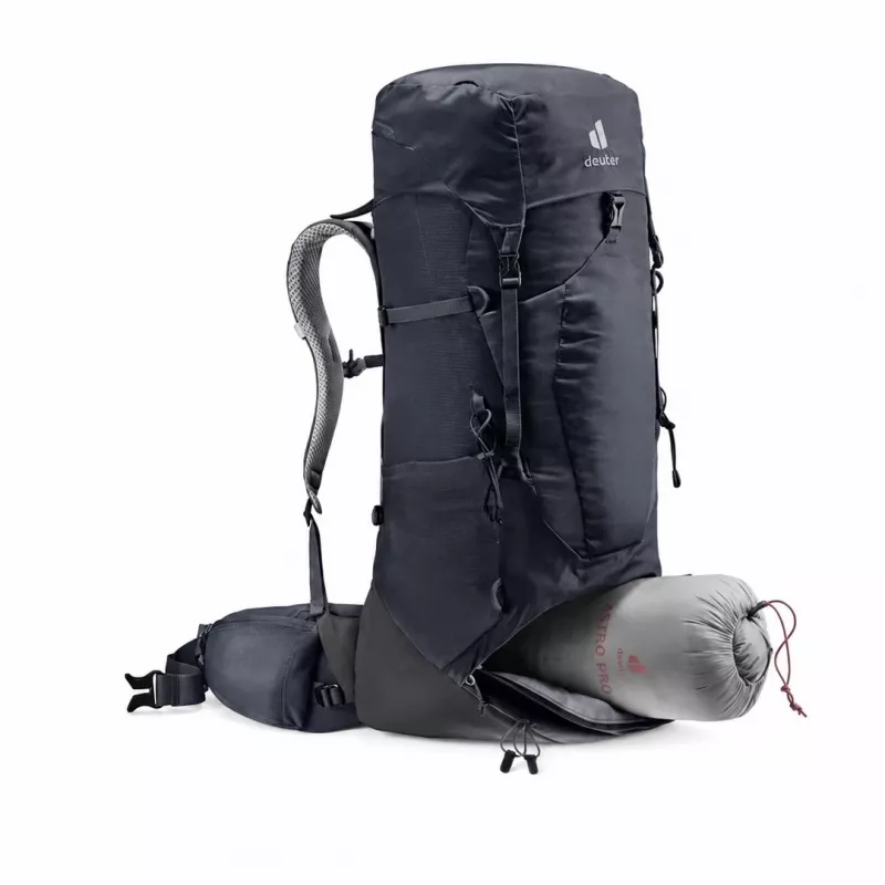 Deuter Aircontact Lite 40+10 Rugzak Zwart/Grijs