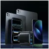 USAMS T70 40W 2xUSB-A 2xUSB-C Voeding Zwart