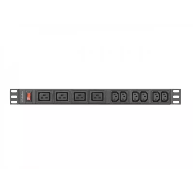 LANBERG Rack PDU 19 inch 1U 16A 2m 4x C19 6x C13 C20 zwart