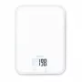 Beurer KS 19 Pure White digitale keukenweegschaal met sensortouch-toetsen, 5 kg capaciteit, 1 g verdeling, tara-functie, LCD-display