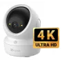 EZVIZ H6c G1 4K Bol IP-beveiligingscamera Binnen, 4K UHD, 3840x2160, Wi-Fi, Ethernet, Nachtzicht, Twee-weg-audio, AI-detectie, Plafond-/wand-/tafelmontage