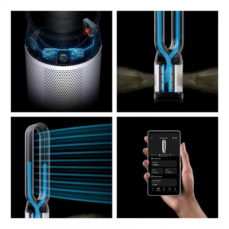 Dyson Purifier Cool PC1 Luchtreiniger en Ventilator Zilver/Wit