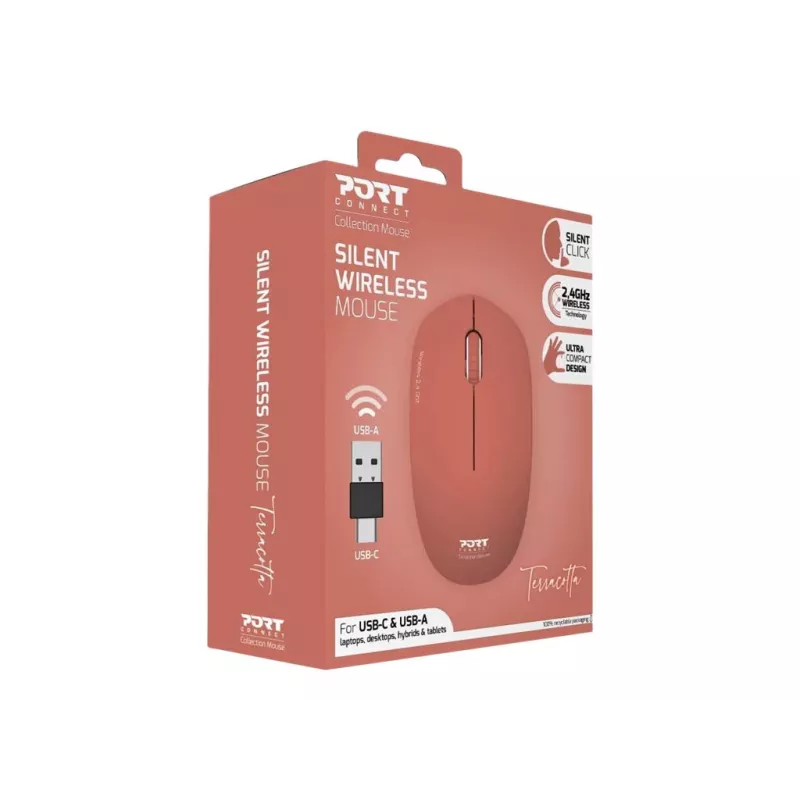 PORT DESIGNS PORT CONNECT Mouse Collection II Draadloos 2,4 GHz Oranje