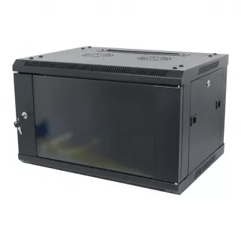 ALLNET 19 inch Wandbehuizing 18U 1-delig Diepte 450mm Zwart SMA-Serie Flat Pack