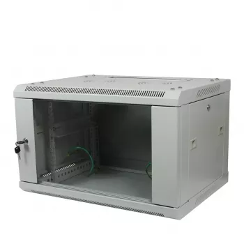 ALLNET 19 inch Wandbehuizing 18U 1-delig T600mm Lichtgrijs gedemonteerd als Flatpack SMA-Serie