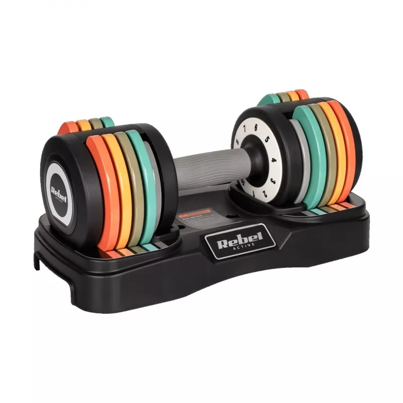 REBEL ACTIVE Automatische gietijzeren dumbbells 2x10kg RBA2335