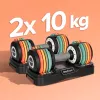REBEL ACTIVE Automatische gietijzeren dumbbells 2x10kg RBA2335