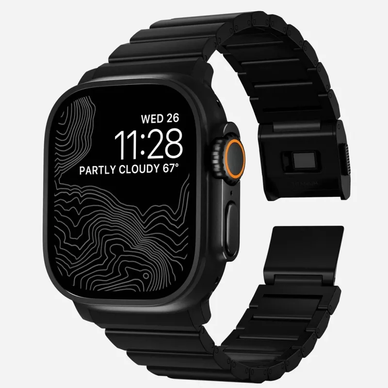 NOMAD Titanium Band voor Apple Watch 46/49mm Zilver