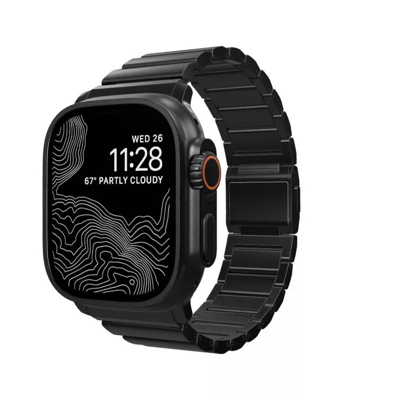NOMAD Titanium Band voor Apple Watch 46/49mm Zilver