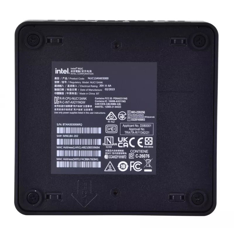 Actina 5901443205395 PC Intel Core i3-8100 8GB DDR4 1TB HDD Windows 10 Pro Mini Tower Zwart