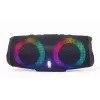 Gembird SPK-BT-LED-02 Draagbare Bluetooth-partyluidspreker, 10 W, Zwart