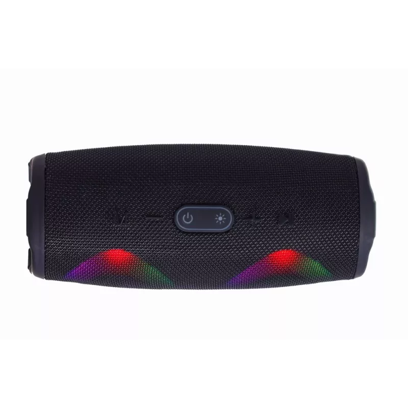 Gembird SPK-BT-LED-02 Draagbare Bluetooth-partyluidspreker, 10 W, Zwart