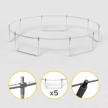 REBEL Active Trampoline PRO 15ft/457cm - zwart/blauw