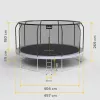 REBEL Active Trampoline PRO 15ft/457cm - zwart/blauw