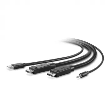 Belkin Secure KVM combo-kabel - toetsenbord/video/muis/audiokabel - TAA-conform - USB, mini-stekker, DisplayPort (stekker) - 3 m