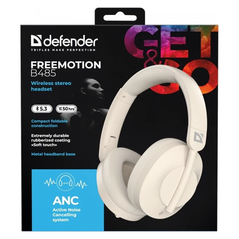 Defender Bluetooth-hoofdtelefoon Freemotion B485 ANC beige