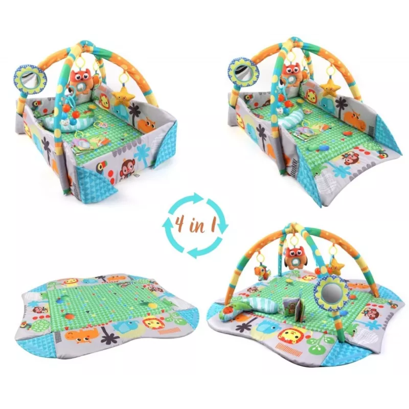 MILLY MALLY 4-in-1 junglespeelmat, droogbad, box