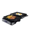 ELDOM GK200 GRILO contactgrill 2000W met instelbare thermostaat, antiaanbakplaten, zwart/zilver