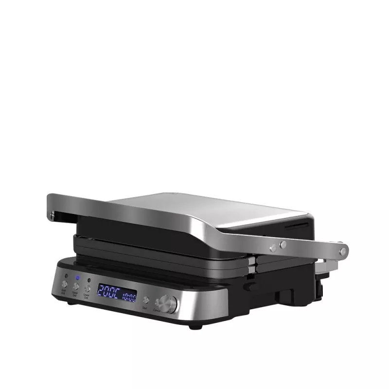 ELDOM GK200 GRILO contactgrill 2000W met instelbare thermostaat, antiaanbakplaten, zwart/zilver