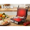 ELDOM GK200 GRILO contactgrill 2000W met instelbare thermostaat, antiaanbakplaten, zwart/zilver