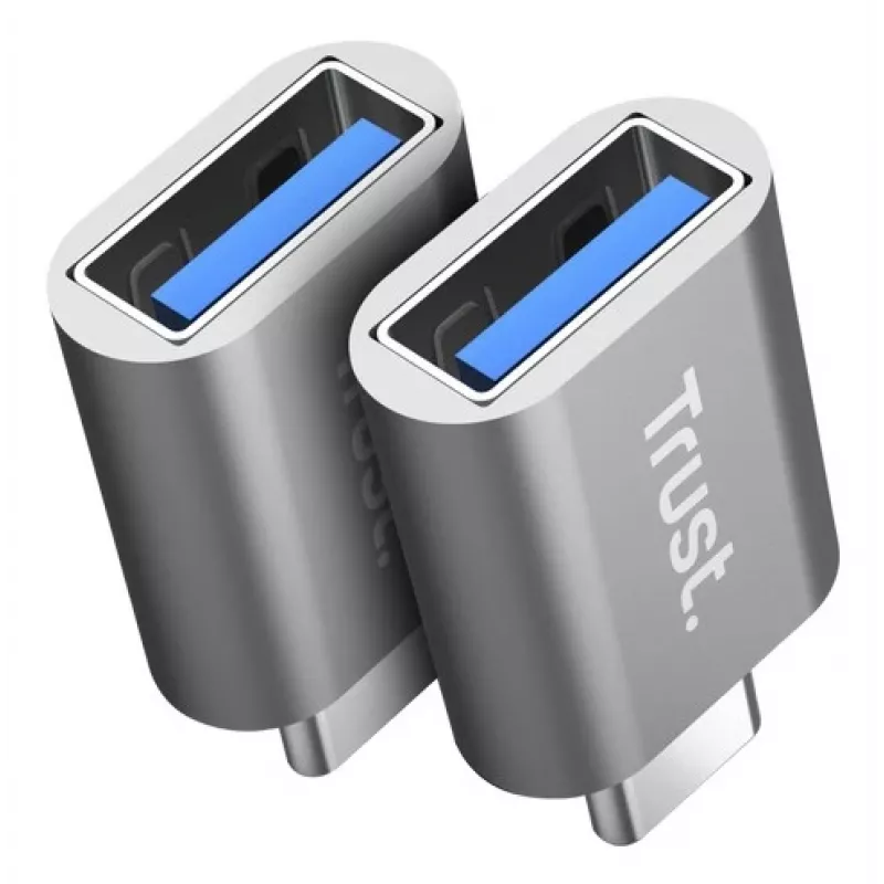 Trust Calyx USB-C naar USB-A-adapter, verpakking van 2