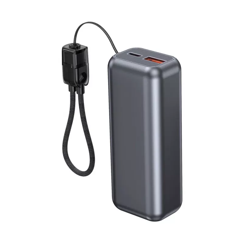 Gembird PB10-PD20-LCD-02 compacte snellaadpowerbank met LCD-display, 20W, 10000 mAh, Space Grey