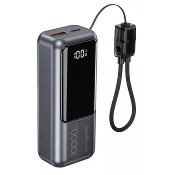 Gembird PB10-PD20-LCD-02 compacte snellaadpowerbank met LCD-display, 20W, 10000 mAh, Space Grey