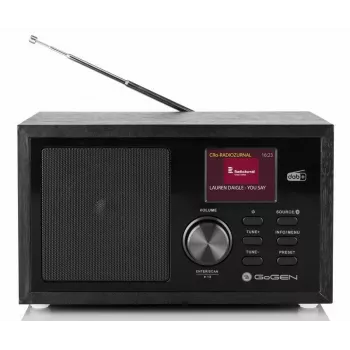 GoGen DAB620BTCB draagbare DAB+ & FM-radio met Bluetooth, cd-speler en USB-mp3-weergave, zwart