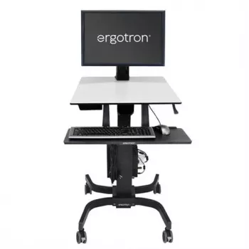 Ergotron WorkFit-C Single HD Zit-sta-werkstation - Mobiele trolley - Zwart, grijs - 12,7 kg - 76,2 cm (30 inch) - VESA 75x75, 100x100, 200x100, 200x200 - 360°