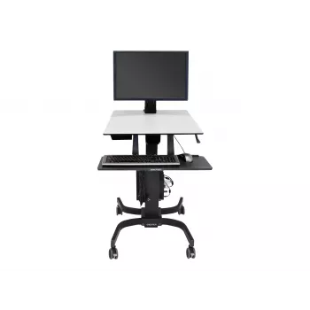 Ergotron WorkFit-C Single HD Zit-sta-werkstation - Mobiele trolley - Zwart, grijs - 12,7 kg - 76,2 cm (30 inch) - VESA 75x75, 100x100, 200x100, 200x200 - 360°