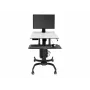 Ergotron WorkFit-C Single HD Zit-sta-werkstation - Mobiele trolley - Zwart, grijs - 12,7 kg - 76,2 cm (30 inch) - VESA 75x75, 100x100, 200x100, 200x200 - 360°