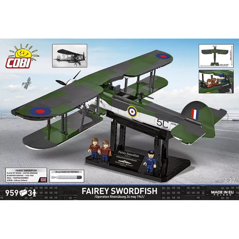 COBI KLOCKI bouwstenen Fairey Swordfish Executive Edition 959 onderdelen