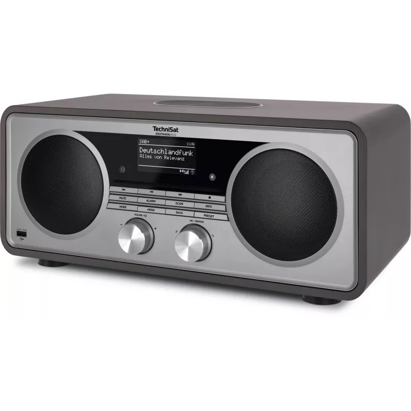 TechniSat DIGITRADIO 602 DAB+/FM/internetradio met Bluetooth, cd-speler en Qi-laadstation - antraciet/zilver