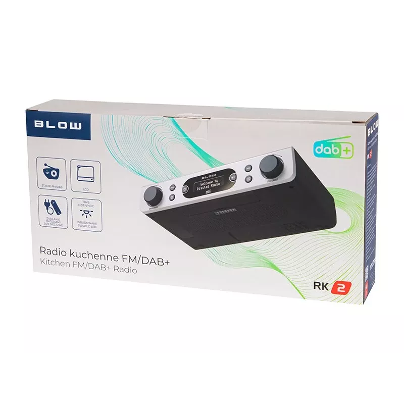 BLOW RK2 keukenradio FM/DAB+ zilver