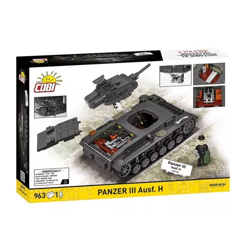 COBI 958 PCS HC WWII Panzer III Ausf. H bouwstenen-set