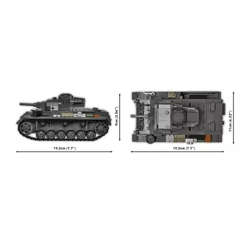 COBI 958 PCS HC WWII Panzer III Ausf. H bouwstenen-set