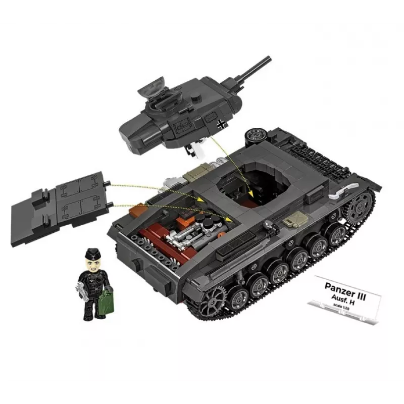 COBI 958 PCS HC WWII Panzer III Ausf. H bouwstenen-set
