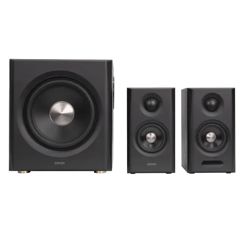 Edifier S355DB 2.1 boekenplankluidsprekersysteem met subwoofer, zwart