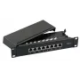 EFB Elektronik Mini Patchpaneel STP Cat.6 8xRJ45 10 inch 1U zwart RAL 9005