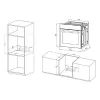 MPM-63-BO-30 inbouw elektrische oven zwart, 67L, 9 functies, energieklasse A