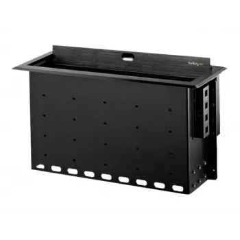 StarTech.com dual-module vergadertafel aansluitbox - aanpasbaar - vlak inbouw - zwart