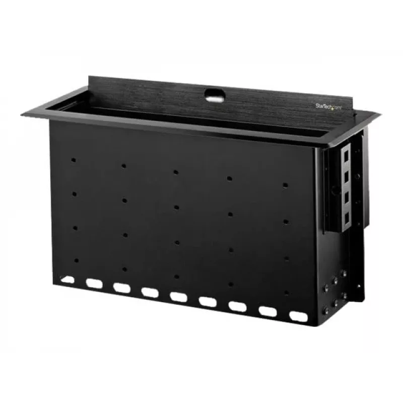 StarTech.com dual-module vergadertafel aansluitbox - aanpasbaar - vlak inbouw - zwart